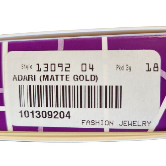 Lia Sophia Adari Bangle Bracelet Matte Gold Clear Cut Rhinestones Large NIB - Picture 7 of 8